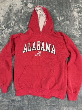 Alabama Crimson Tide Red Pullover Hoodie By Old Varsity Brand Size M